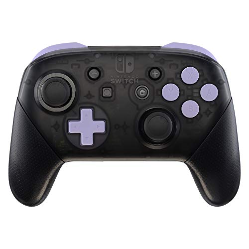 eXtremeRate ABXY D-Pad ZR ZL L R Botones para Mando Nintendo Switch Pro Teclas de Reemplazo Tacto Suave Botón Completo con Herramientas para Nintendo Switch Pro-Controlador NO Incluido(Violeta Claro)