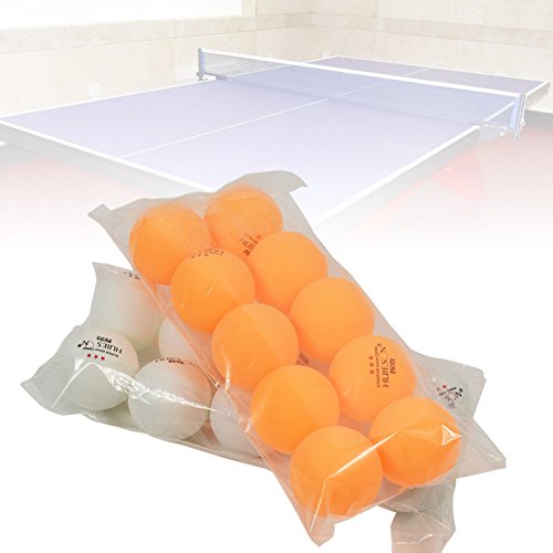 Fancyland - Lote de 10 bolas de tenis de mesa, 40 mm de diámetro, 2,9 g, 3 estrellas, bolas de ping-Pong para la formación de la competencia baja (amarillo)