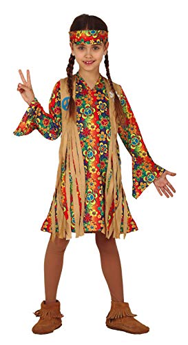 FIESTAS GUIRCA Disfraz de Hippy Hippie Hija de la niña de Las Flores de los años 60