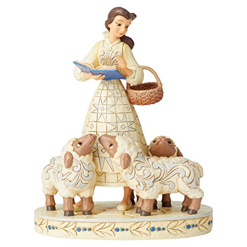 Figura de Bella con ovejas de La Bella y la Bestia, Disney Traditions, Resina, Multicolor, 17x12.7x21.1. Enesco