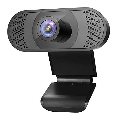 Foraer Webcam 1080P Full HD Webcam con Micrófono USB 2.0 PC Laptop Web Cámara Enfoque Automático para Videollamadas,Educación Enlínea, Grabación, Conferencias, con Clip Giratorio