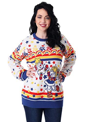Fun Costumes Classic Rainbow Brite Adult Ugly Christmas Sweater Medium