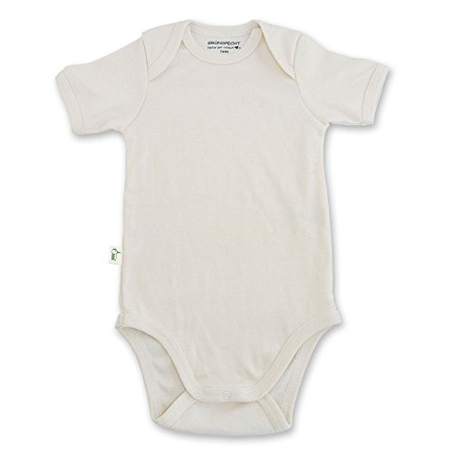 Grünspecht 622-V1 - Body de bebé de manga corta (algodón orgánico, talla 74/80), color natural
