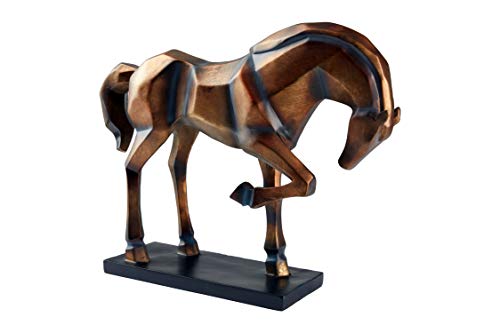 Hansmeier Escultura del Caballo - Moderno Escultura de Mesa - 47 x 35 x 13 cm - Figura Escultura Decorativa