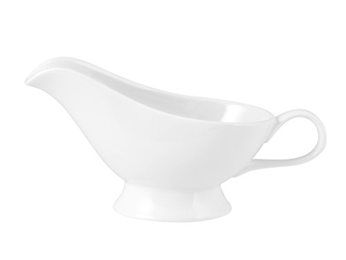 H&H H&H – Salsera, 250 ml, Porcelana, Color Blanco, 22 x 9 x 10 cm