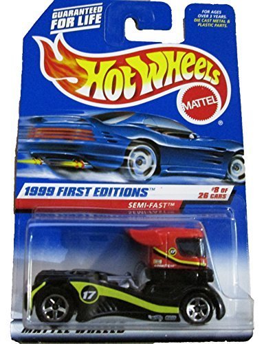 Hot Wheels 1999 First Editions #8 Semi-Fast Red and Black #914 Collectible Collector Car by