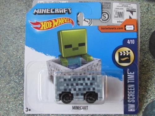 Hot Wheels 2017 HW Screen Time Minecraft Minecart 24/365 (Short Card)