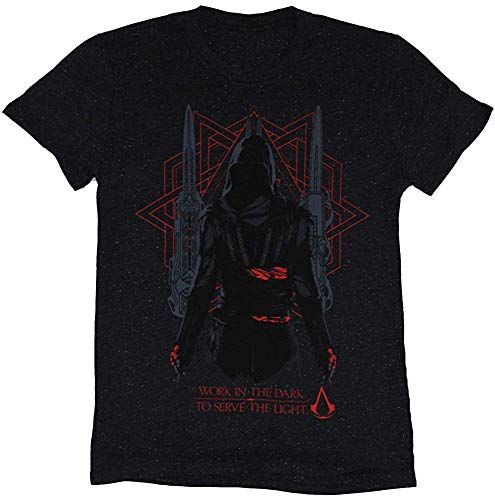 HSJW Assassin'S Creed Mens T-Shirt Work In The Dark To Serve The Light Shadowed （Size:XXXL