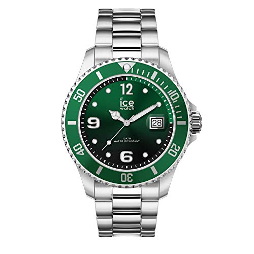 Ice-Watch - ICE steel Green silver - Reloj verde para Hombre con Correa de metal - 016544 (Medium)
