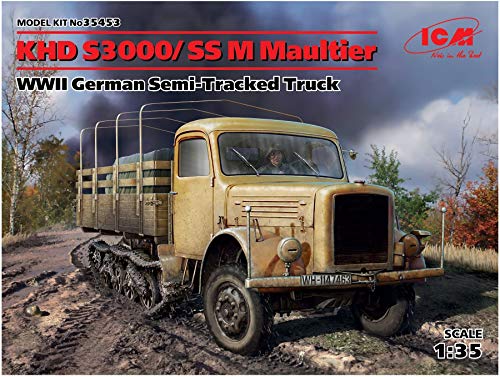 ICM 35453 Maqueta de khd S3000/SS M Maul Animales WWII German Semi de Tracked Truck