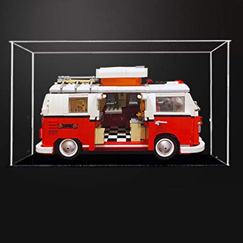 iCUANUTY Vitrina de Acrílico para Lego 10220 Creator Expert - Furgoneta Volkswagen T1, Display Case Vitrinas para Colecciones Modelismo (Solo Vitrina) (2mm)
