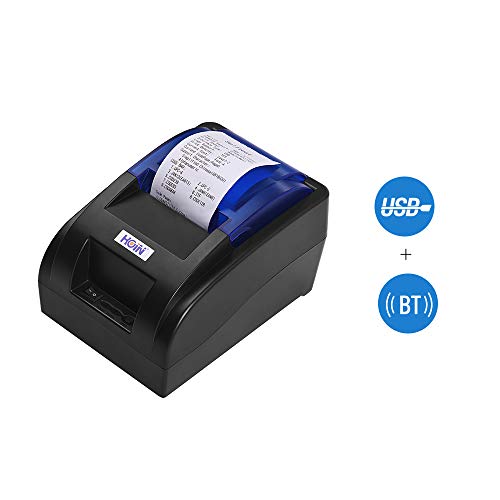 Impresora térmica de Recibos de 58 mm con Interfaz BT y USB Impresión Clara de Tickets de facturas de Alta Velocidad Compatible con los comandos ESC/POS establecidos para la Tienda del supermercado