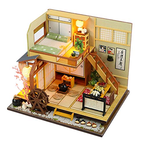 Joojun Casas de muñecas,Kit de Modelo de casa de Bricolaje,Casa de muñecas en Miniatura de Estilo japonés para niños y Adultos Regalo de cumpleaños de Navidad
