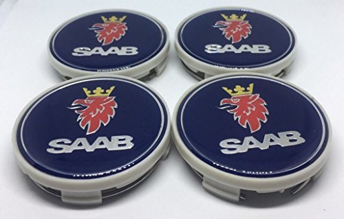 Juego de tapas de 4 Saab Alloy – Rueda Hub Center Caps Saab 63 mm