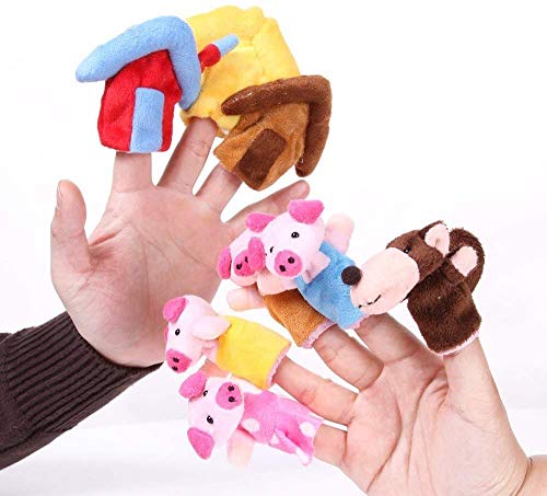 Jzhen 10 Pcs Juguete Marionetas de Dedos Animales de Mano títeres muñecos para Bebé