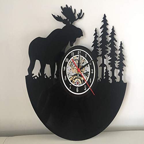 KEC duvar saati Elk Forest Gift Reloj de Pared Disco de Vinilo Art Decor Vintage relogio de Parede | relogio de Parede | duvar saatiwall Clock