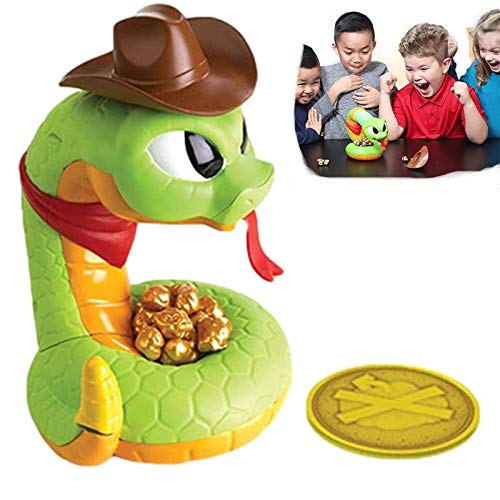 KFGJ Rattlesnake Jake - Get The Gold Before He Strikes Game, Electric Snake Toy, Funny Tricky Toy, Party, Family Games A