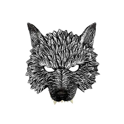 La mitad hombre lobo máscara de la máscara de Halloween 3D hombre lobo Lobo fuentes de la fiesta de la mascarada de cosplay Atrezzo