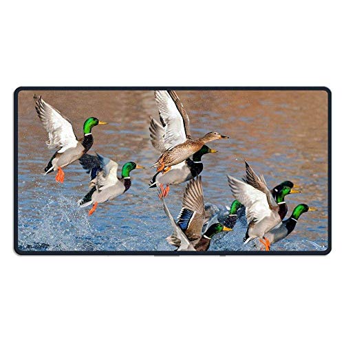 Large Ducks Flying Over Water Gaming Mouse Pad Custom Design Mouse Mat Extended XXL Size for Desk,Laptop,Keyboard & More