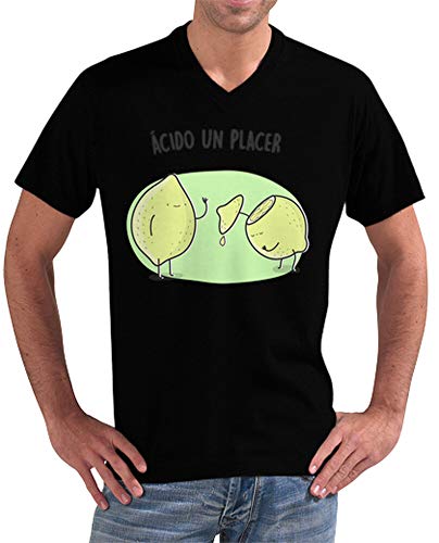 latostadora - Camiseta Acido un Placer para Hombre Negro M