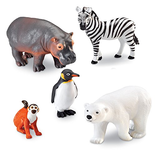 Learning Resources- Animales Jumbo del Zoo, Color (LER0788)