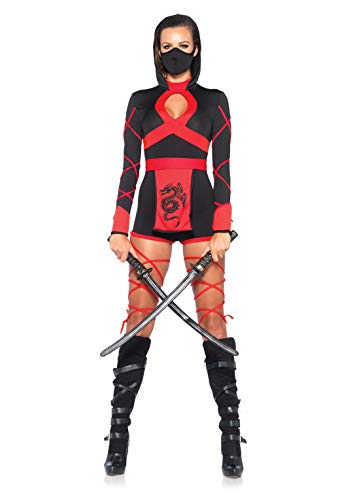 Leg Avenue Dragón Ninja Mujer, color negro y rojo, Medium (EUR 38-40) (8540102011)