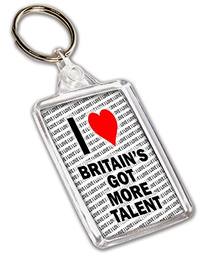 Llavero con texto en inglés"I Love Britain's Got More Talent", regalo de cumpleaños, Navidad