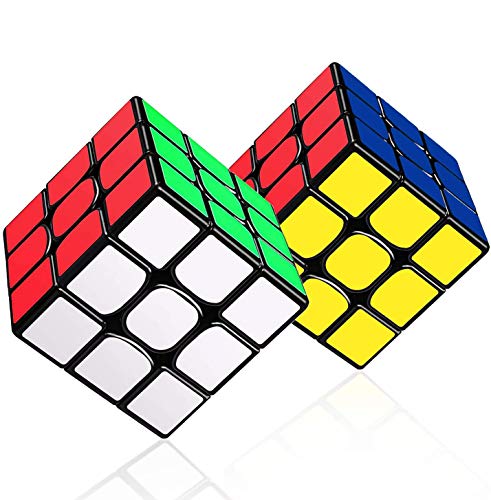 LOVEXIU Cubo Magico 3x3x3, Cubo 3x3 2 PCS, Speed Cubo 3x3, Speed Cube Profesional de Rápido Suave Durable y Fácil Giro para el Juego de Entrenamiento Cerebral Adultos y niños