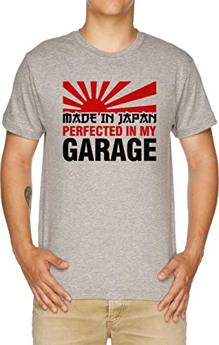 Made In Japan Perfected In My Garage Camiseta Hombre Gris