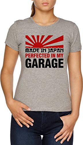 Made In Japan Perfected In My Garage Camiseta Mujer Gris