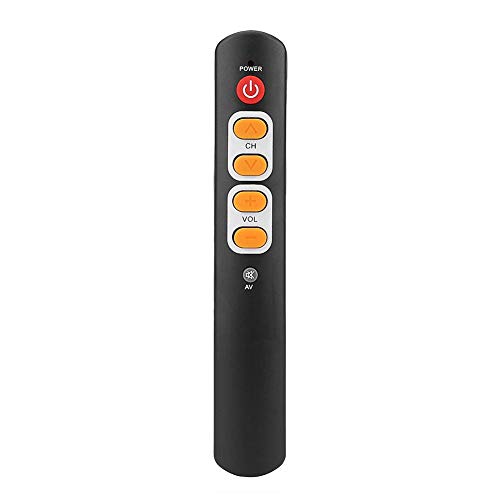 Mando a distancia para aprendizaje con botones grandes, 6 teclas control remoto universal para TV STB, DVD, DVB, HiFi VCR, color naranja