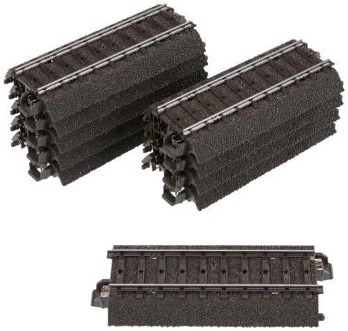 Märklin 24077 - Segmentos de Pista ferroviaria Recta de 77,5 mm (10 Piezas), Color Negro