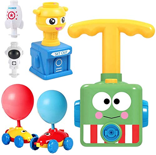 MIAOLAI - Juego de lanzadores de globos para coche, diseño de globos creativos, con torre de lanzamiento con cohete y astronauta con 12 globos para niños (rana)