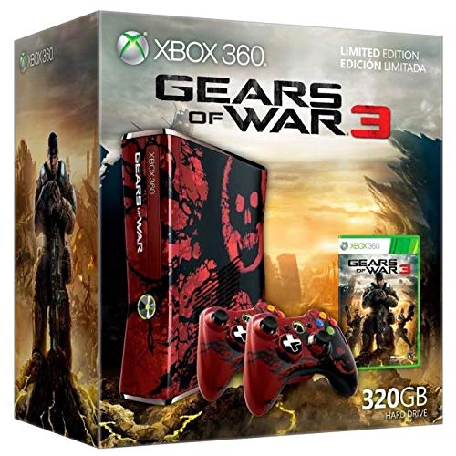 Microsoft Xbox 360 250GB Slim + Gears of War - juegos de PC (PAL, 250 GB, 135 W, 1 W, 75 mm, 264 mm) Negro