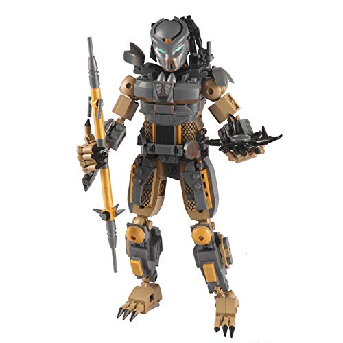 Modbrix Figuras de Predator, 556 bloques de construcción, figura de acción de 25 cm, incluye embalaje original
