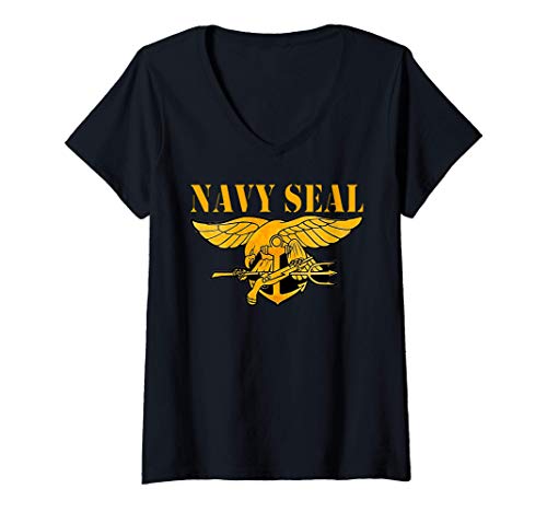 Mujer Original U.S. Navy Seal Naval Seals team proud gift Camiseta Cuello V