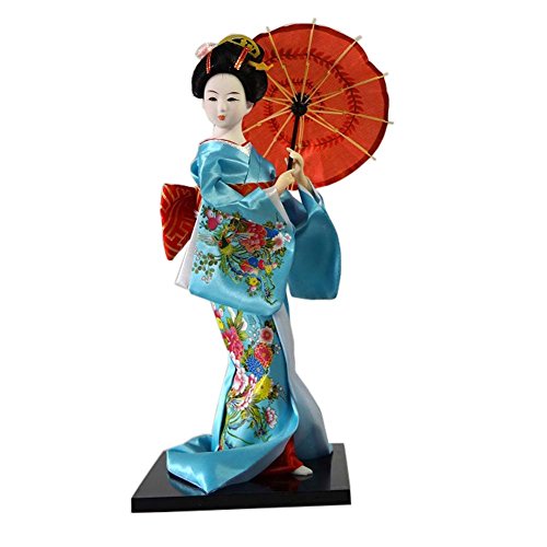 Muñecas japonesas Geisha Girl Geiko Kimono muñeca decoración del hogar Colección de arte, # 18