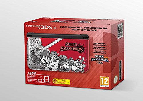 Nintendo 3DS XL - Consola Portable, Edición Limitada + Super Smash Bros. Preinstalado