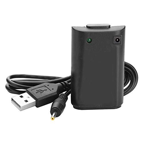 OcioDual Batería Recargable para Mando de Xbox 360 4800 mAh Negra con Cable de Carga USB Compatible con Gamepad Original Xbox360