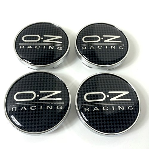 OZ Racing – Juego de 4 tapas para buje, 60 mm, efecto carbono, con logo de OZ Racing