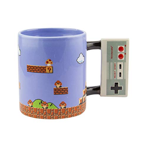 Paladone Nintendo NES - Taza de café (tamaño grande, 300 ml, cerámica), multicolor