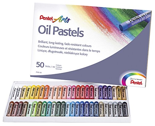 Pentel Arts PHN-50U - Pack de 50 pasteles de aceite, multicolor