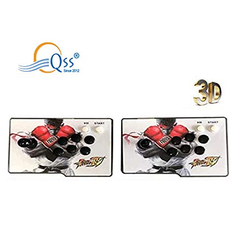 QSs-Ⓡ Consola 3D Home Arcade, 2 Jugadores, 1280X720 Full HD Multijugador Arcade Game Console Joystick Juegos de Juegos, 3144 Juegos Todo en 1 Botones Dobles Stick Power