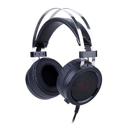 Redragon H901 SCYLLA - Cascos headset para Gaming - Audio de Alta Definición - Auriculares de Diadema con Micrófono para Videojuegos PC, Incluye adaptador estéreo para Móvil, PS4