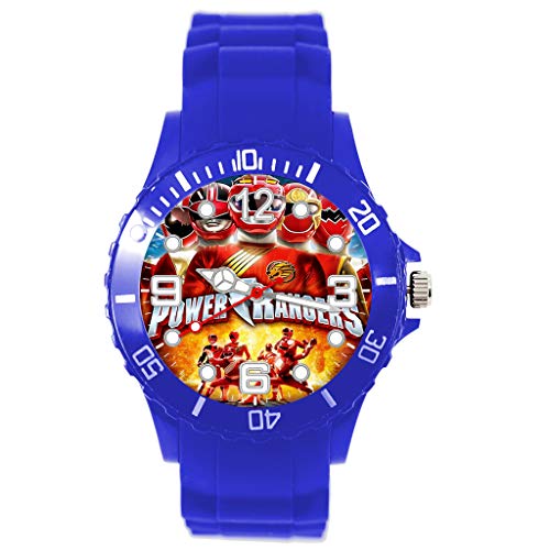 Reloj de silicona azul para los fans de Power Rangers