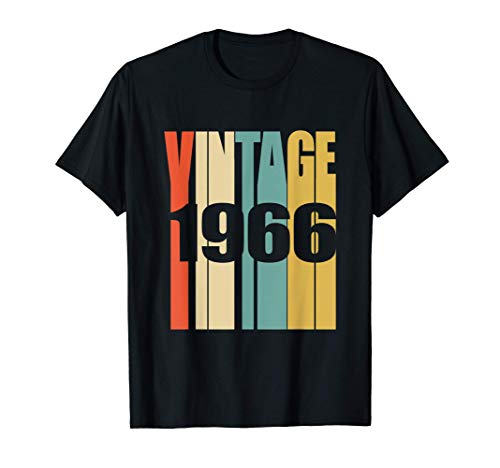 Retro Vintage 1966 55 años de edad Bday 55 cumpleaños Tee Camiseta