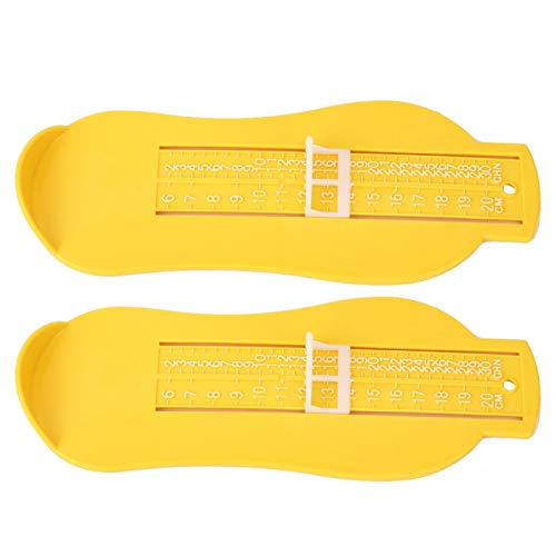 SALUTUYA Medidor de pie de 2 Piezas, Color Amarillo, Adecuado para 0-8 años, Recuerdo Memorable,(Yellow)