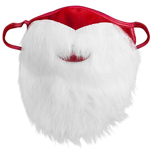Santa Barba Navidad Santa Claus Barba Accesorios de disfraz de Barba Transpirable Cómodo Decoración de Navidad Falso Bar