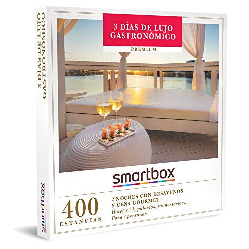 Smartbox - Caja Regalo Amor para Parejas - 3 días de Lujo gastronómico - Ideas Regalos Originales - 2 Noches con Desayuno y Cena Gourmet para 2 Personas