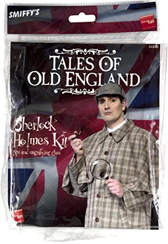 Smiffy'S 30370 Kit De Sherlock Holmes De Tales Of Old England Con Pipa Y Lupa, Marrón , color/modelo surtido